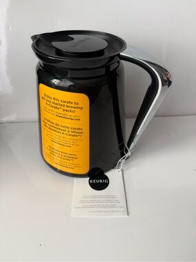 Keurig 2.0 Thermal Carafe 32oz Black & Silver Replacement Coffee Pot 4 Cup NEW